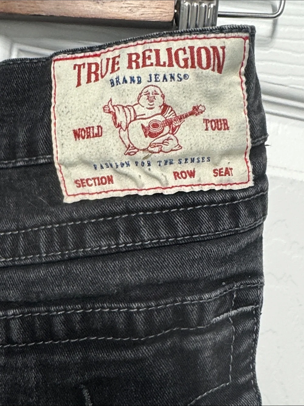 True Religion Men's Black Straight-Leg Jeans